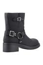 Black Nino Mid Cut Biker Boots, Image 2 of 5