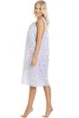 Blue Camille Lingerie Blue Floral Print Sleeveless Nightdress, Image 2 of 5
