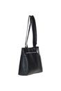 Black 'Derry' Classic Real Leather Zipped Shoulder Bag, Image 3 of 5