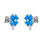 Silver Spero Silver Blue Opal Four Leaves Clover Sterling Silver Stud Earring, Image 1 of 1