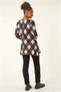 Pink Jacquard Print Tunic Top, Image 3 of 5