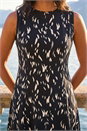 Black Brush Stroke Panel Midi Dress, Image 4 of 4