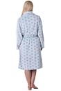 Aqua Camille Lingerie Aqua Supersoft Printed Bathrobe, Image 3 of 5