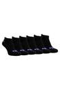 Black 6 Pack Low Cut Trainer Gym Socks, Image 1 of 2