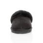 Black AJVANI Black Faux Fur Lined Slip On Memory Foam Mules Slippers, Image 5 of 5