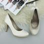 Ivory AJVANI Ivory High Heel Wedding Bridal Court Shoes, Image 4 of 6