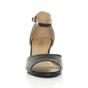 Black AJVANI Black Mid Wedge Heel Ankle Strap Sandals, Image 6 of 6
