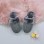 Grey AJVANI Grey Glitter Knitted Mules Slippers, Image 3 of 5