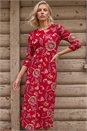 Red Petite Floral Midi Dress, Image 3 of 4