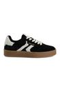 Black Tamaris Black Tamaris Womens Black White Fur Sneakers, Image 1 of 8
