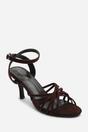 Brown Where's That From Brown 'Cyprus' Multi Cross Over Strap Mid Heels, Image 3 of 5
