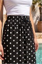 Black Dusk Polka Dot Tie Maxi Skirt, Image 4 of 4