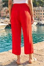 Red Petite Elasticated Waist Cropped Trousers , Image 3 of 4