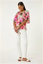 PINK Printed Raglan Sleeve Stretch Top, Image 2 of 5