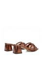 Brown XY LONDON Brown 'Senara' Backless Block Heel Sandals With Crystals and Mesh, Image 4 of 6