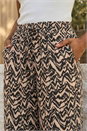 Beige Abstract Wide Leg Trouser, Image 4 of 4