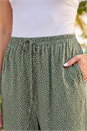 Khaki Petite Spot Print Stretch Culottes, Image 4 of 4