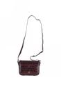 Burgundy 'Elegance' Croc Embossed Leather Cross Body Bag, Image 4 of 5