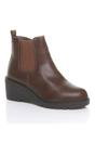 Brown AJVANI Brown High Wedge Heel Ankle Chelsea Boots, Image 1 of 6