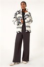 Stone Aztec Printed Fleece Jacket, Image 2 of 6