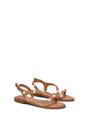 Nude XY LONDON Nude Flat Slingback Sandals With Studded Pearls, Image 3 of 6