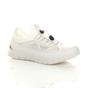 White AJVANI White Lace Up Memory Foam Trainers, Image 1 of 6