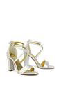 Ivory XY LONDON Ivory 'Briella' Strappy Sandals With High Block Heels, Image 5 of 5