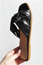 Black PU Cross-Over Strap Sliders, Image 4 of 4