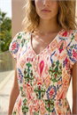 ORANGE Abstract Button Down Maxi Dress, Image 4 of 4