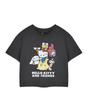 Charcoal Hello Kitty Cropped Short Sleeved T-Shirt, Image 1 of 6