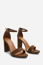 Khaki 'Skye' Strappy Block Heels Buckle, Image 3 of 5