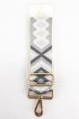 Grey Metallic Aztec Woven Bag Strap, Image 4 of 4