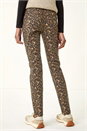 Brown Animal Print Stretch Jeggings , Image 4 of 5