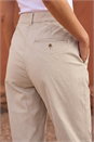 Stone Petite Cotton Blend Stretch Chino Trousers, Image 4 of 4