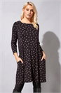 Spot Print Pocket Swing Dress, Image 1 of 4