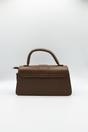 Brown Small Crossbody Hard Top Handle Bag in Brown, Image 4 of 6