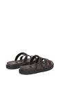 Brown XY LONDON Brown 'Aurelia' Flat Slider Sandals With Comfortable Footbed, Image 4 of 6