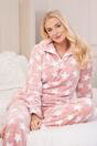 Pink Camille Lingerie Pink White Star Print Pyjama Set, Image 2 of 5