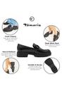 Black Tamaris Black Tamaris Black Leather Platform Loafers, Image 2 of 7