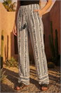 Black Dusk Floral Print Wide Leg Trousers, Image 2 of 4
