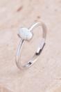 Silver Sterling Silver White Opal Adjustable Ring, Image 1 of 3