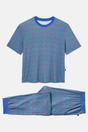 Blue "Boom Bloom!" Bamboo Pyjama Set, Image 4 of 6