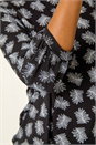 Black Abstract Print Stretch Top, Image 5 of 5