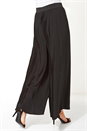 Black Pleated Wide Leg Trousers, Image 2 of 5