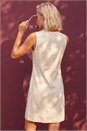 Natural  Petite Linen Panel Button Dress , Image 2 of 4