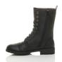 Black AJVANI Black Lace Up Buckles Military Biker Ankle Boots, Image 3 of 6