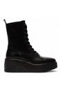 Black Womens Soft Platform Ankle Boots-HAIT273, Image 1 of 5