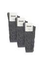 Grey 3 Pairs Over The Knee Wool Socks, Image 2 of 4