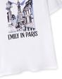 White Emily In Paris Sketchy Cityscape T-Shirt, Image 5 of 6