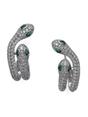 Silver Pavé Serpent Hugger Stud Earrings, Image 1 of 3
